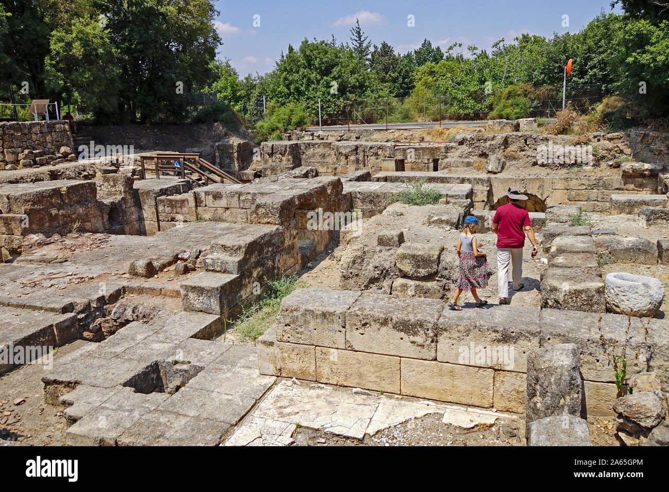 L'église byzantine de Panias. L'Hermon Stream Nature Reserve et parc archéologique (Banias) Golan Israël Banque D'Images