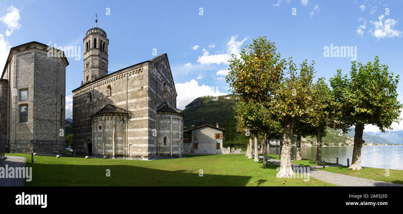 Menaggio, Italie - 16 septembre 2017 : Eglise de Santa Maria del Tiglio Banque D'Images