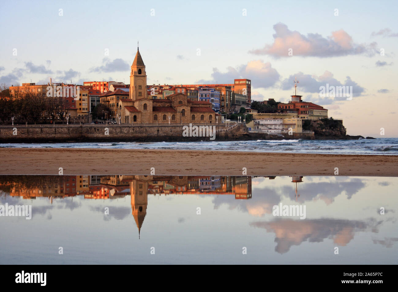 Avis de Gijon, Asturies Banque D'Images