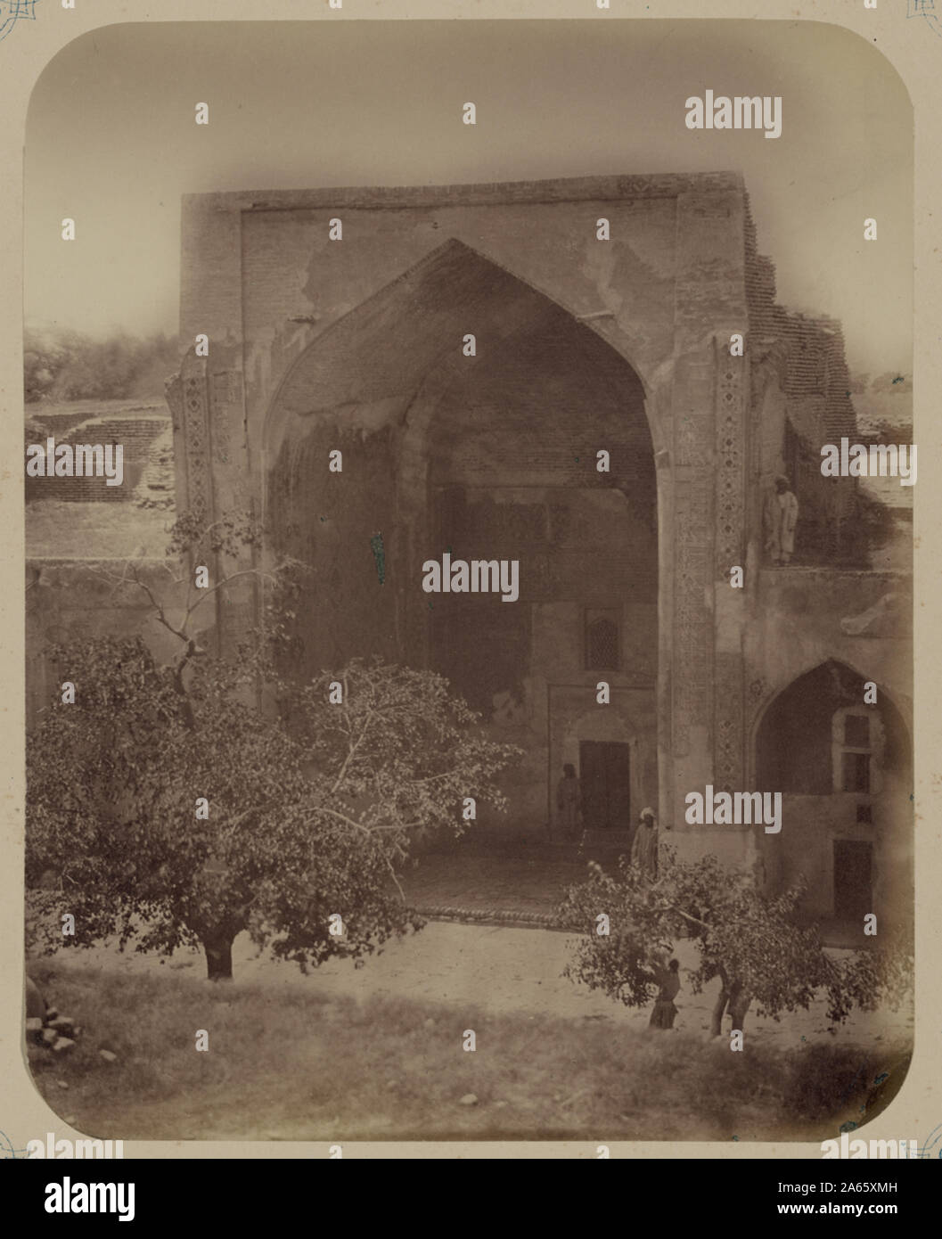 Antiquités de Samarkand Madrasah de Ulugh Beg Entrée de la mosquée de la Congrégation Banque D'Images