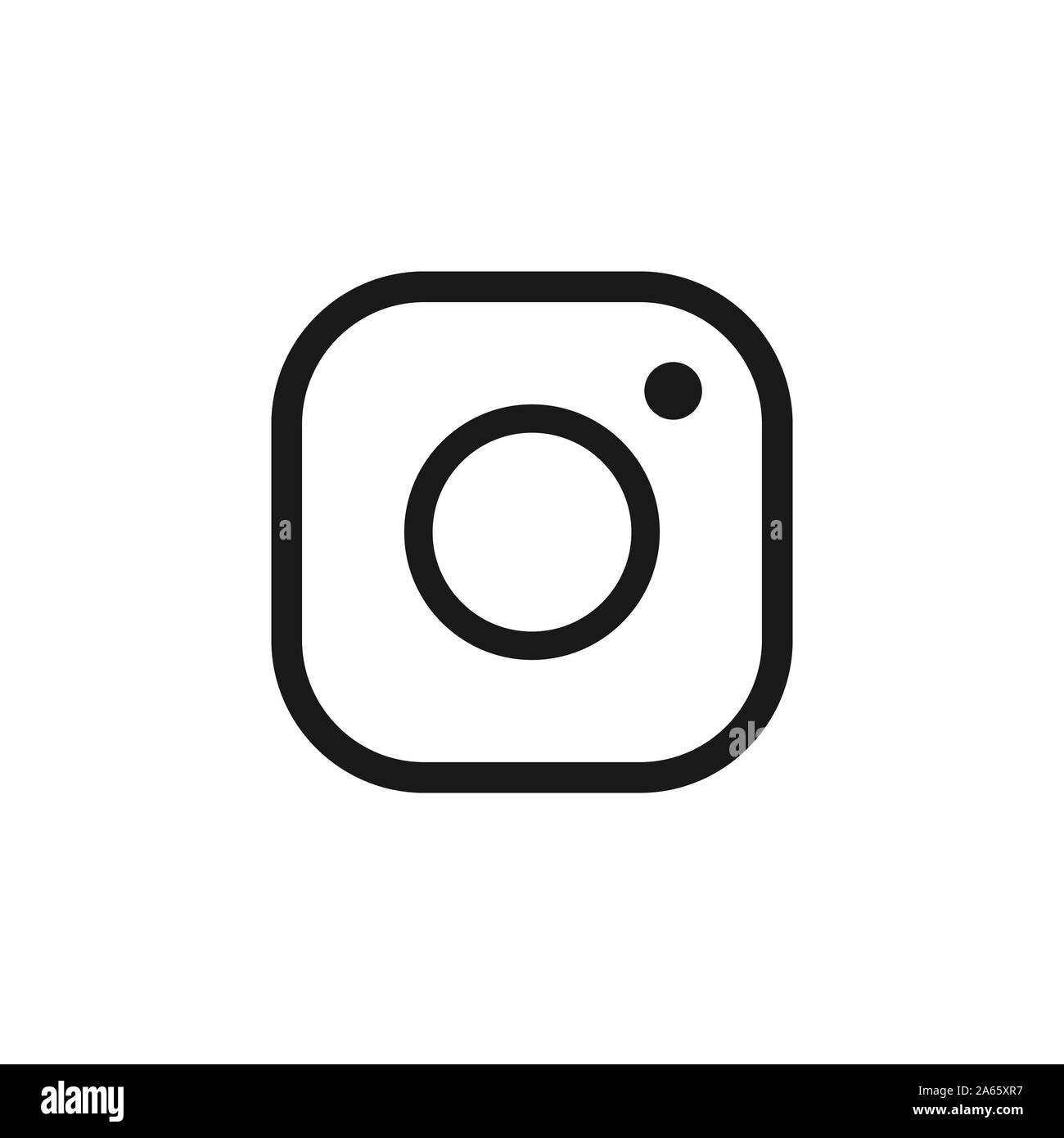 Instagram app icon Banque d images noir et blanc Alamy