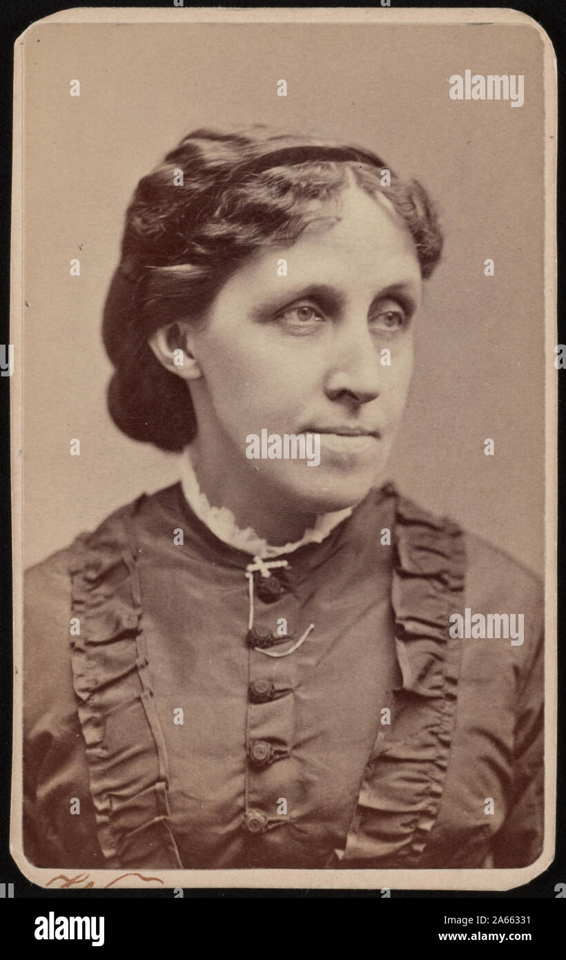Louisa May Alcott, écrivain, abolitionniste, et la guerre civile infirmière] / Warren's Portraits, 465 Washington St., Boston Banque D'Images