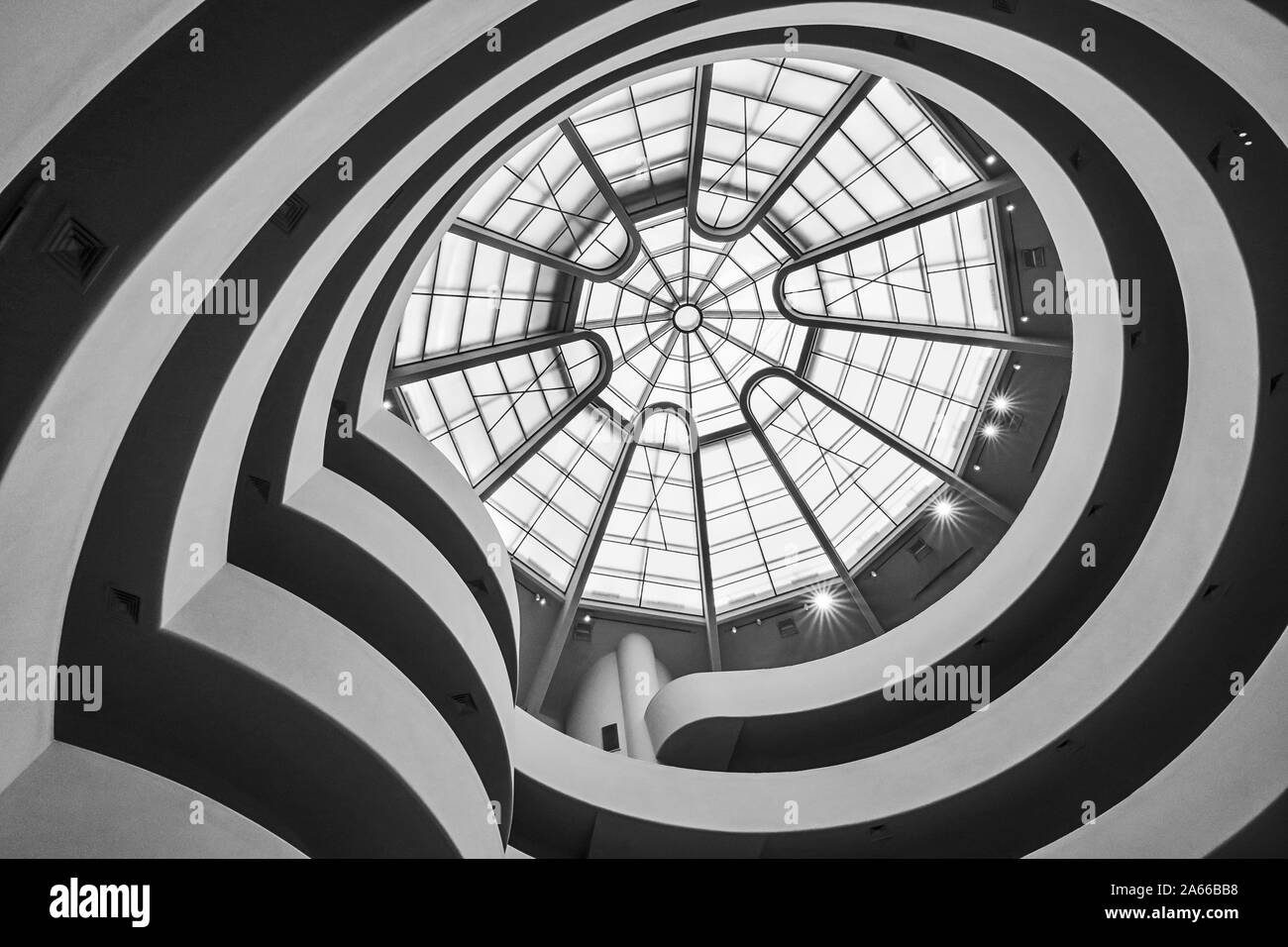 L'Oculus à rooflight Solomon R. Guggenheim Museum de New York Banque D'Images