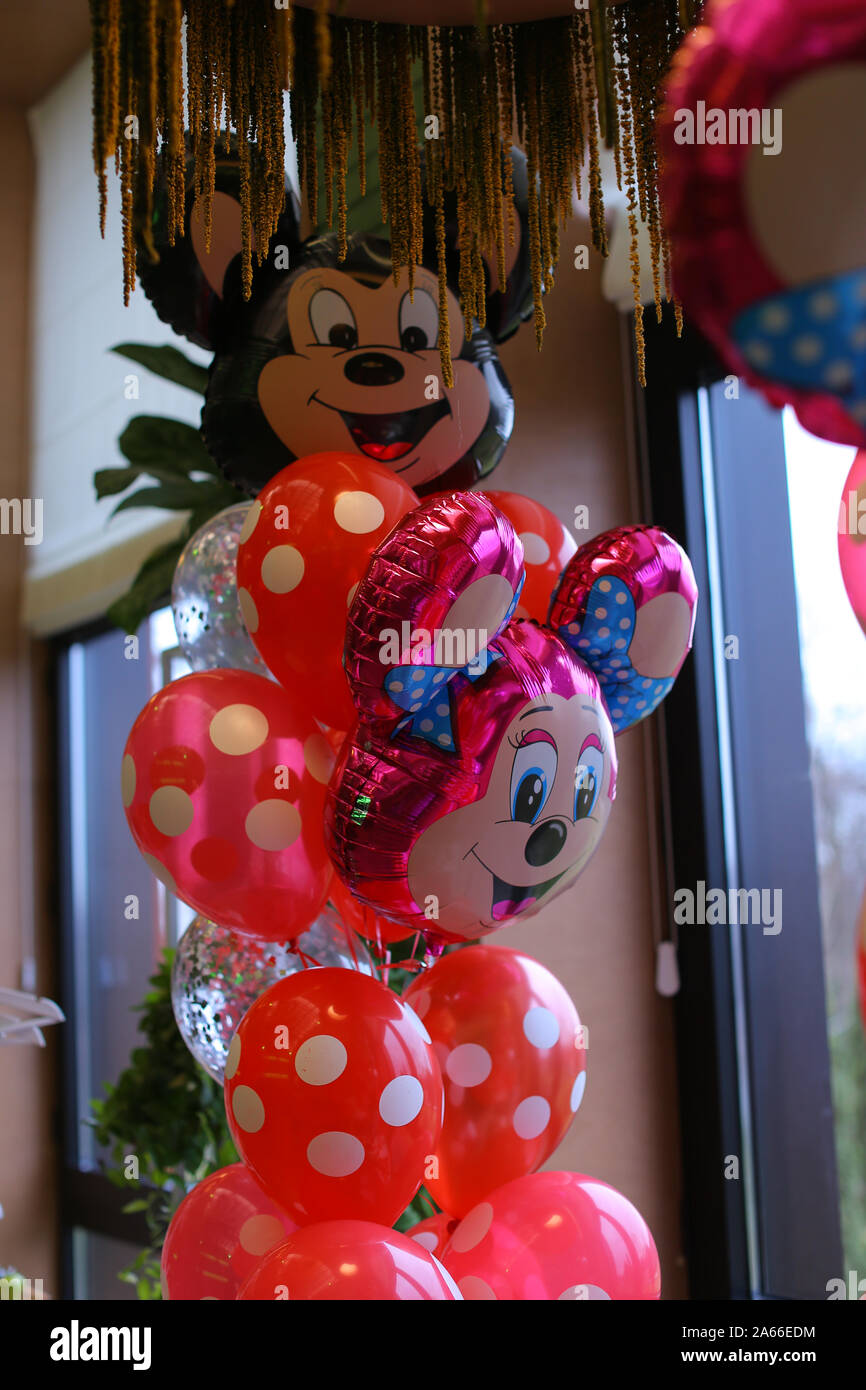 Ballons Mickey Mouse. Banque D'Images