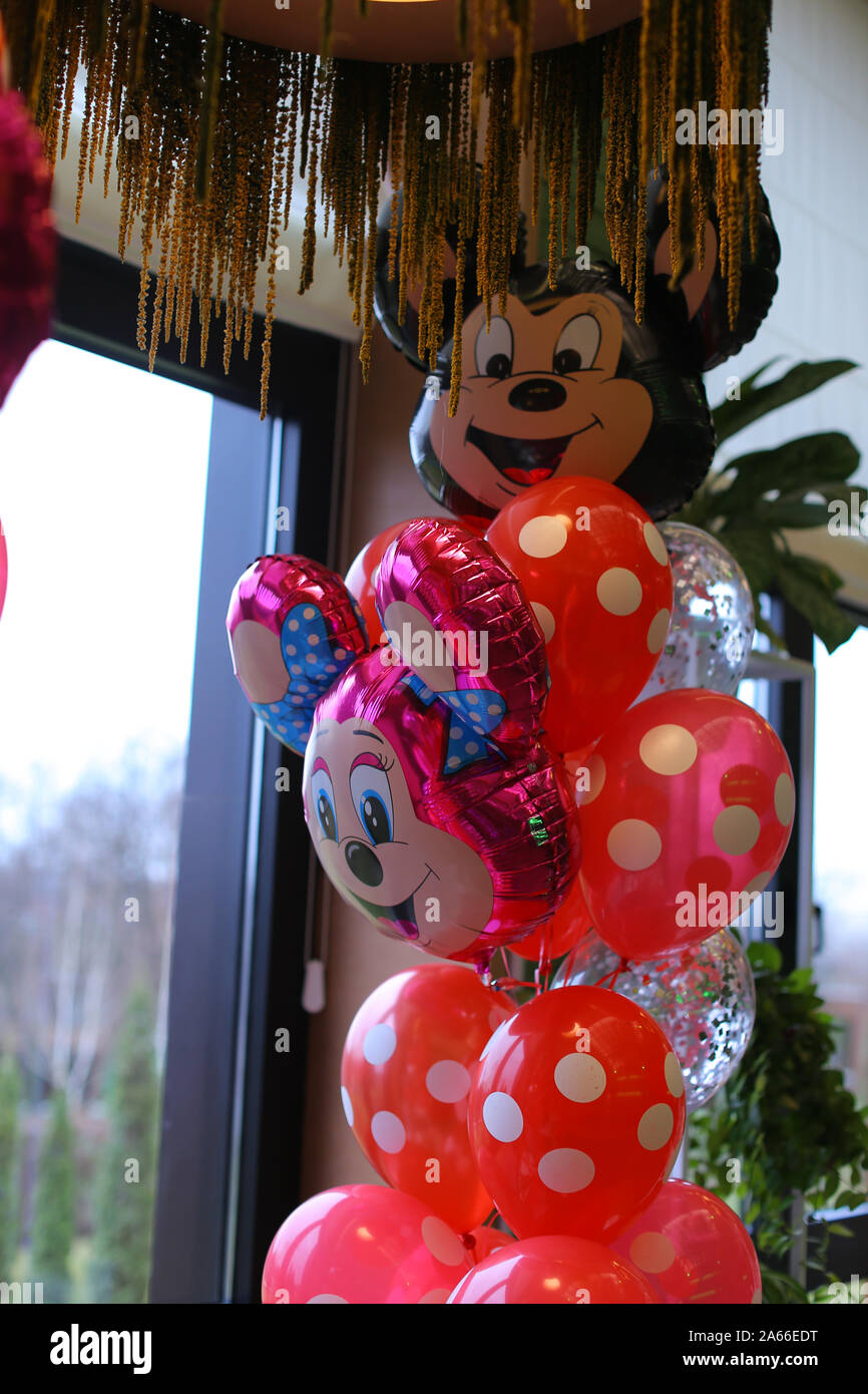 Ballons Mickey Mouse. Banque D'Images