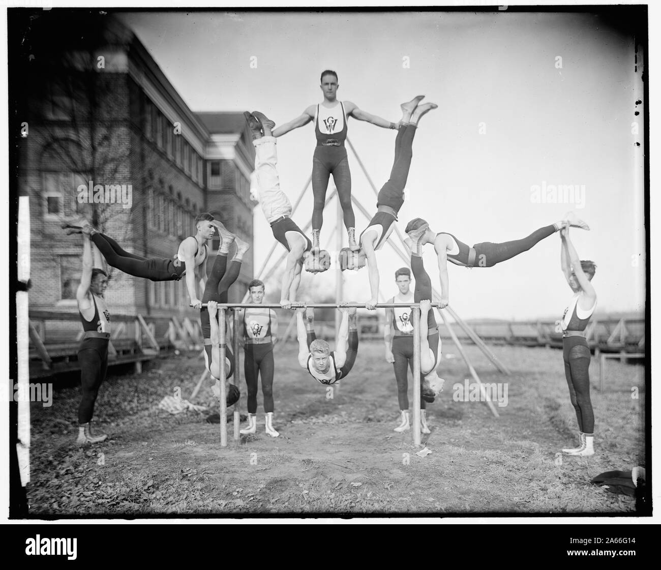 WOODBERRY FORÊT. L'ÉQUIPE DE GYM Banque D'Images