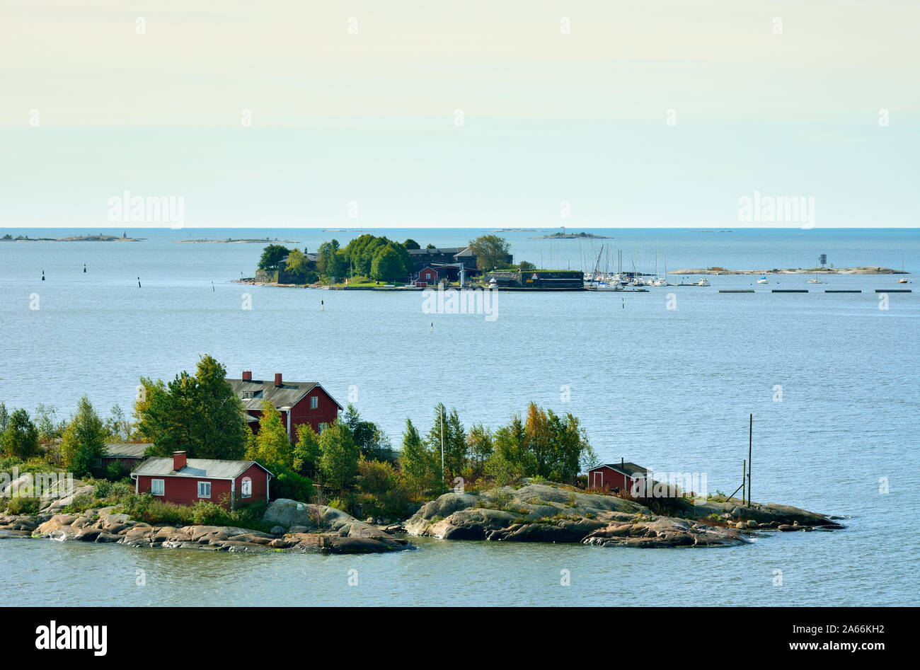 Îles de la baie d'Helsinki. La Finlande Banque D'Images