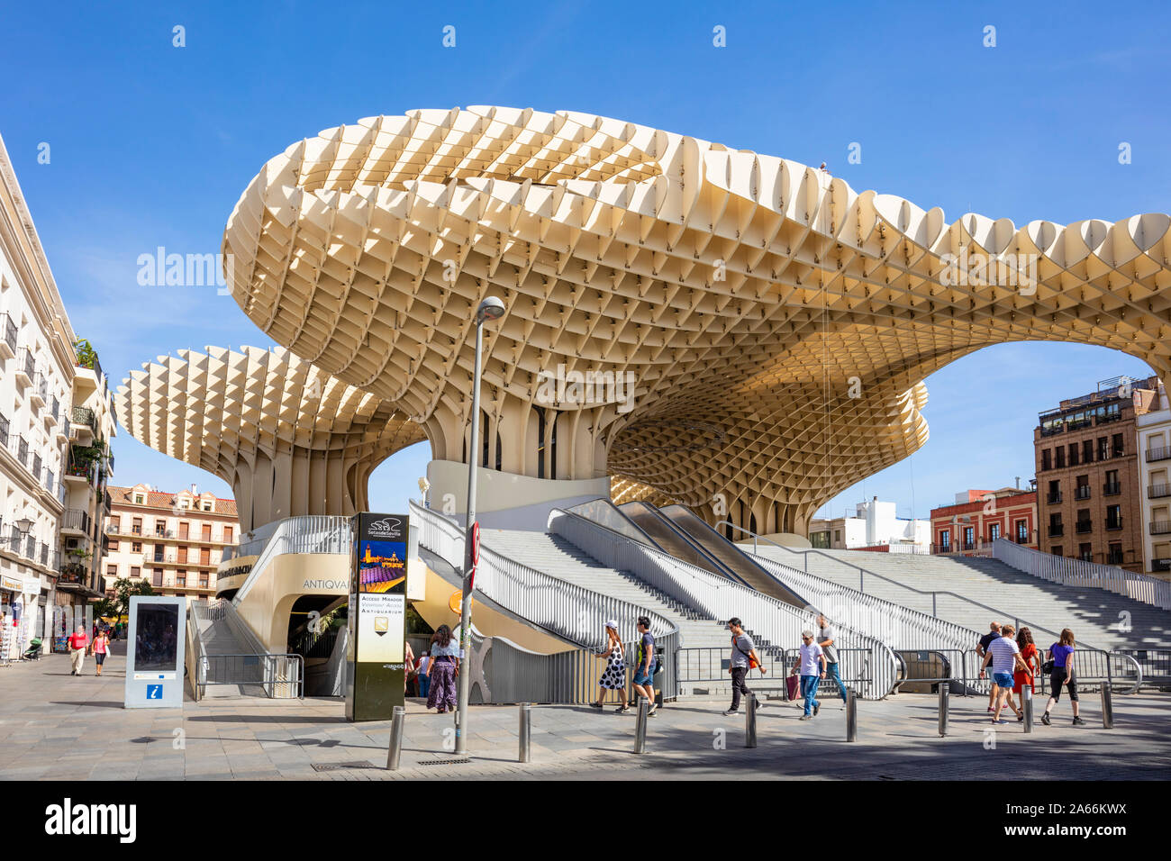 Le Metropol Parasol de Séville Séville Séville Las Setas Champignons de Sevilla Plaza de la Encarnación Seville Séville Andalousie Espagne Europe de l'UE Banque D'Images