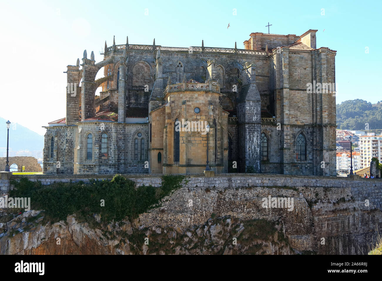 Vue extérieure de Castro Urdiales Saint Ann's Chapel, Espagne Banque D'Images