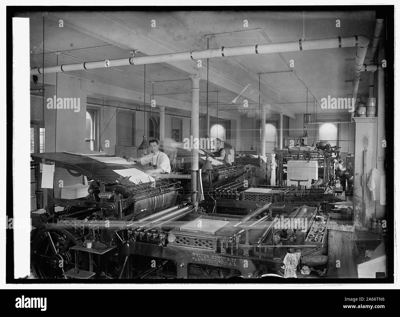 Weather Bureau, l'impression des cartes météorologiques Banque D'Images