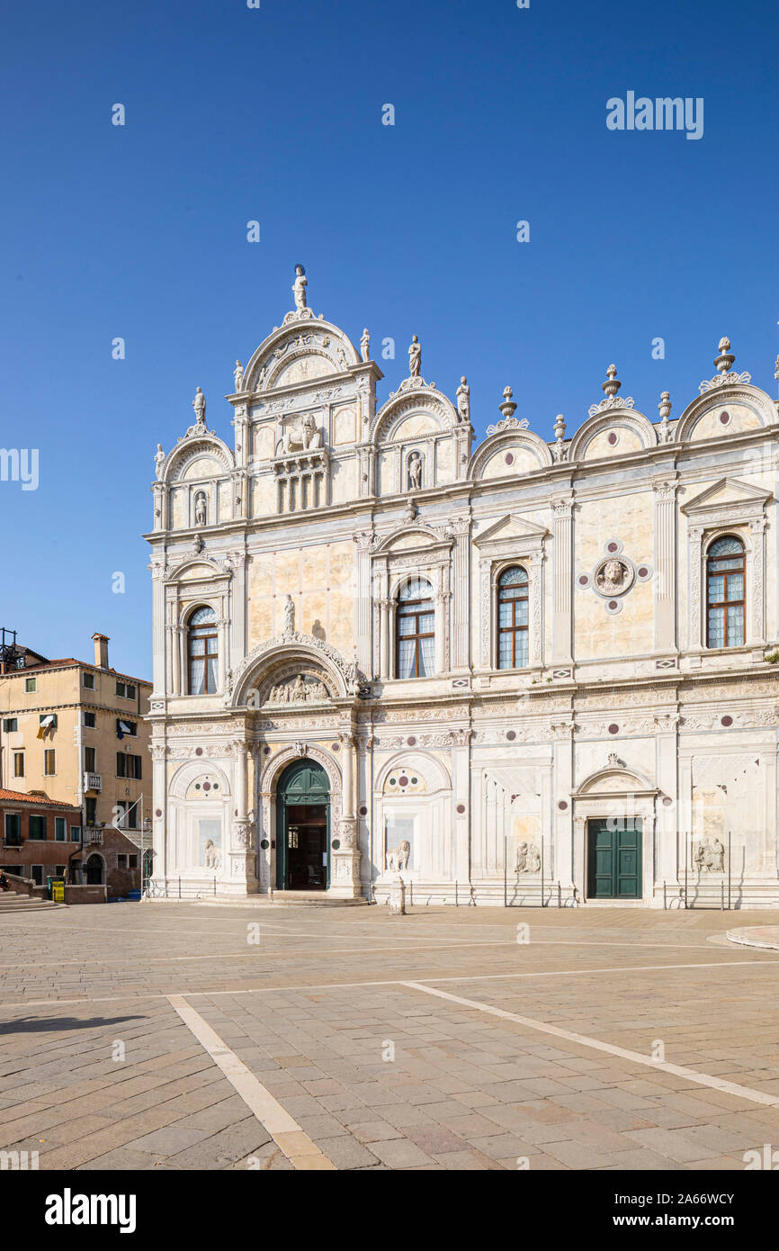 Scuola Grande di San Marco, Campo Santi Giovanni e Paolo, Castello, Venise, Vénétie, Italie Banque D'Images