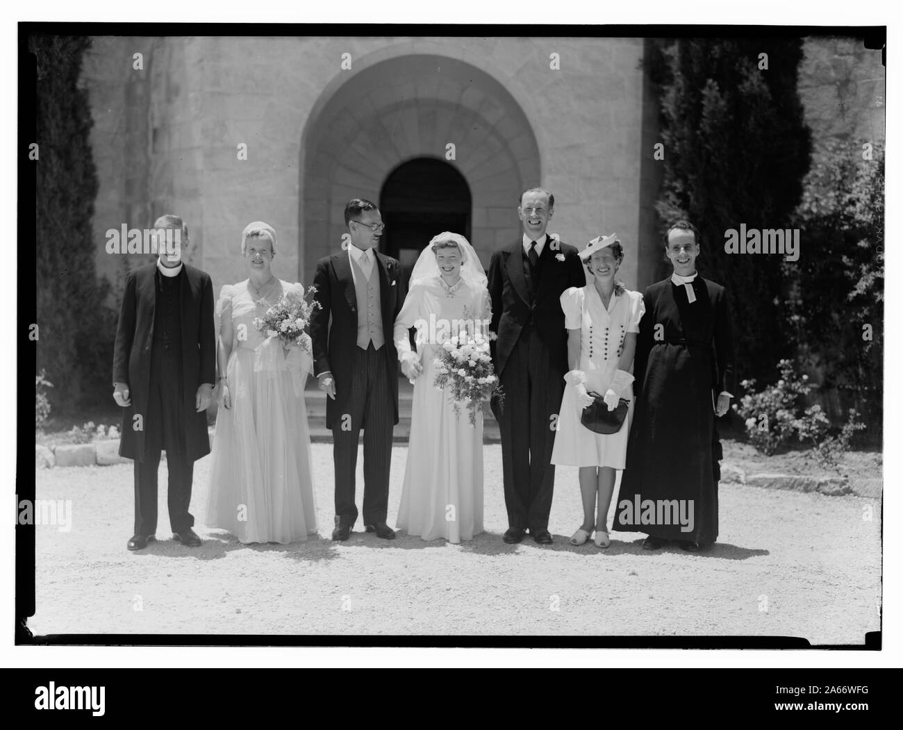 Mariage, M. Paton & Soeur Sloan, 23 juin '43 Banque D'Images