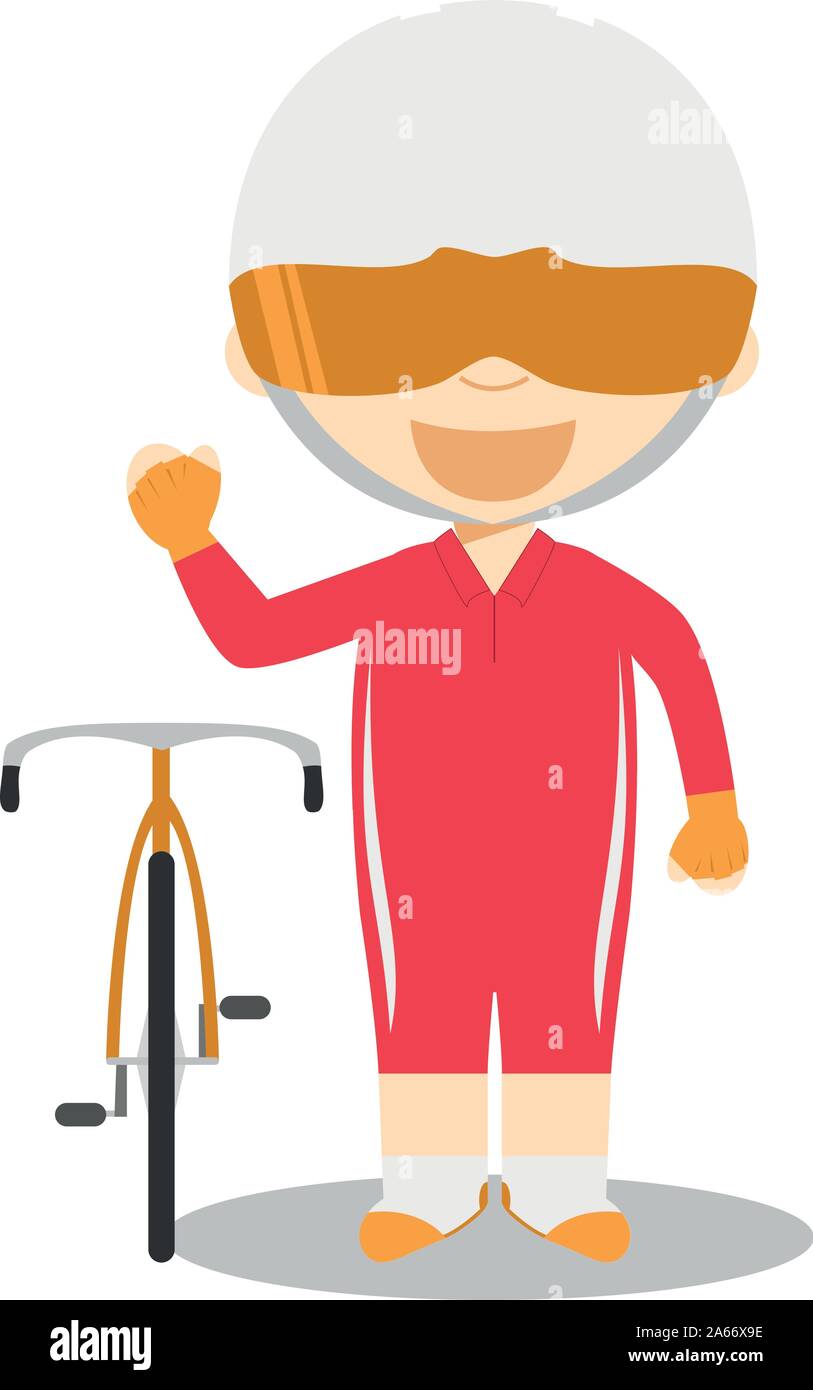 Illustrations vectorielles cartoon sport : Cyclisme sur piste Illustration de Vecteur