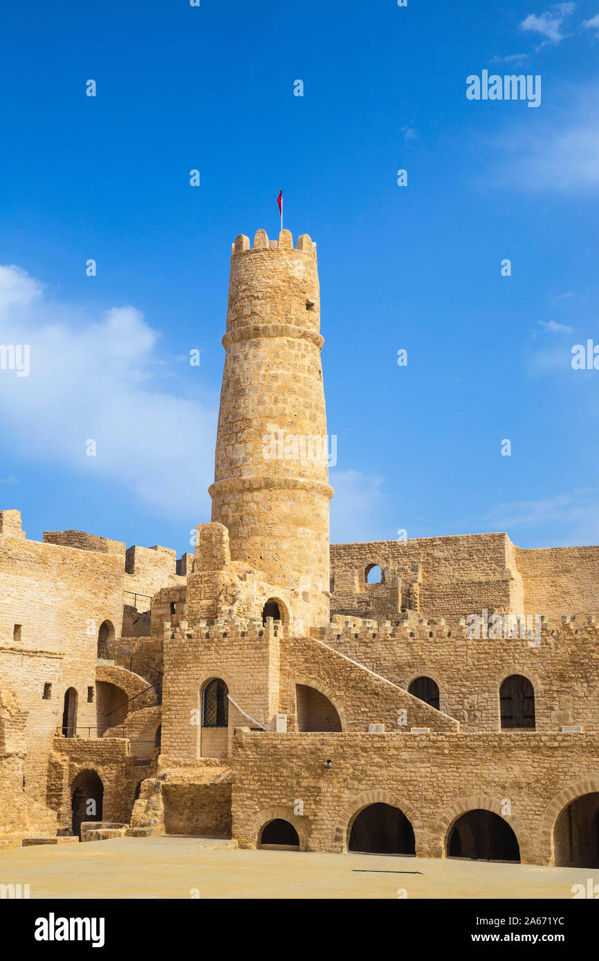 La Tunisie, Monastir, Rabat - monastère islamique fortifiée Banque D'Images