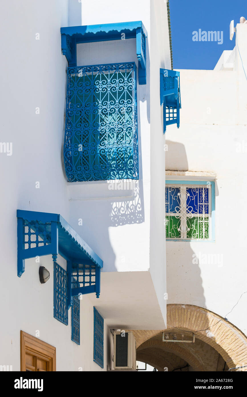 Tunisie, Kairouan, maison dans la Madina Banque D'Images