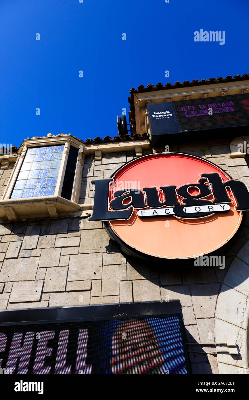 Le Laugh Factory, 8001 Sunset Boulevard, Hollywood, Los Angeles, Californie, États-Unis d'Amérique. Octobre 2019 Banque D'Images