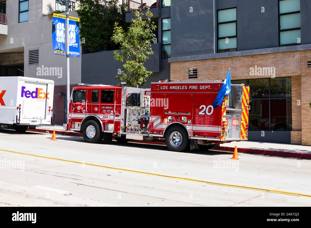 2017 Pierce Arrow XT Pumper fire engine de Station 20 du Service d'incendie de Los Angeles, Hollywood, Californie, États-Unis d'Amérique. 201 Octobre Banque D'Images