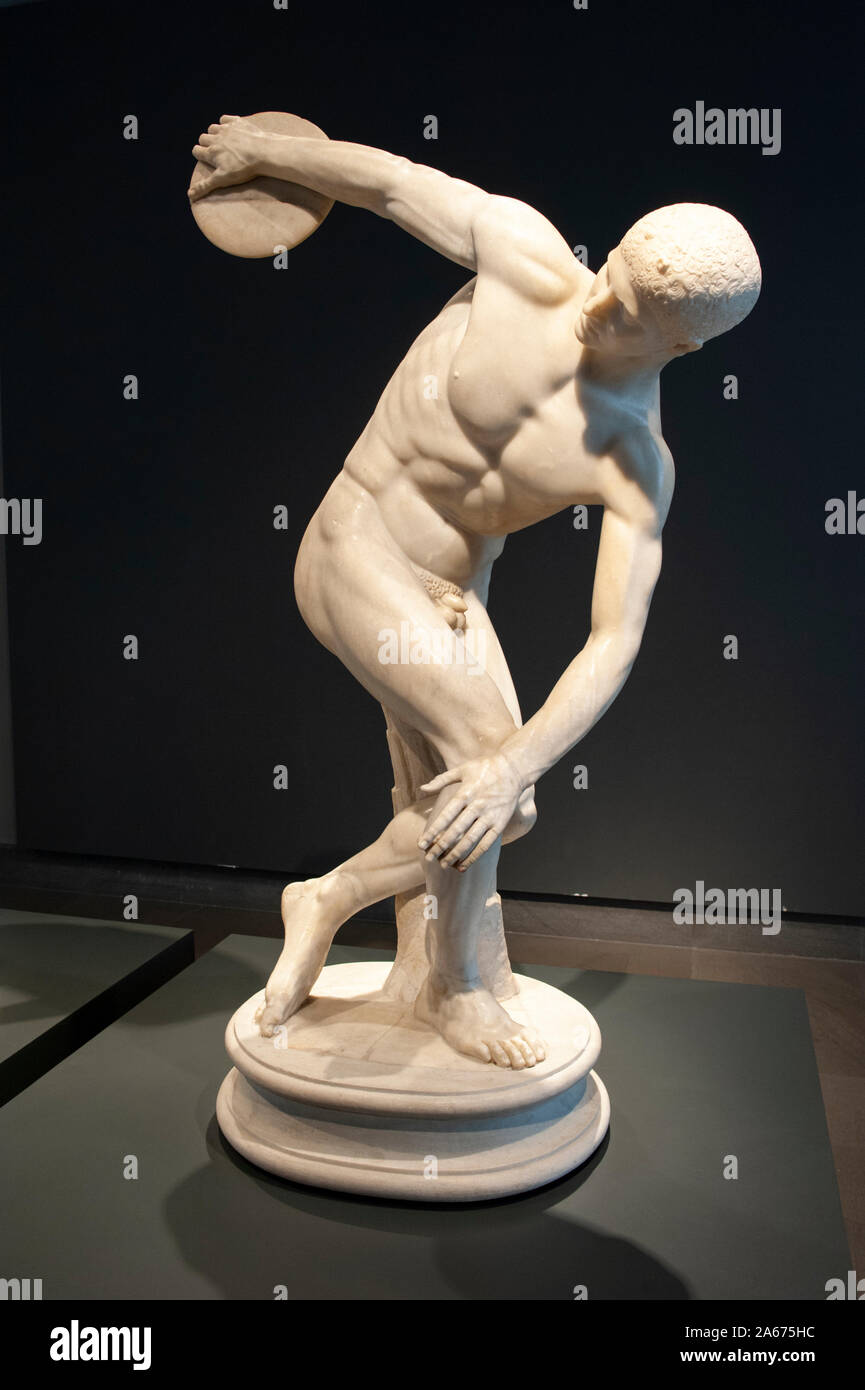 Italie, Rome, Palazzo Massimo alle terme, Museo Nazionale Romano, Musée National Roman, discobolus, discus thrameur (Discobolo Lancellotti) Banque D'Images