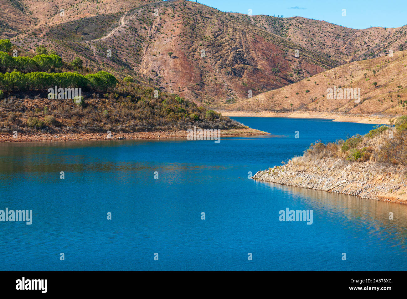 Barrage de Funcho BArragen reservouir au portugal Banque D'Images