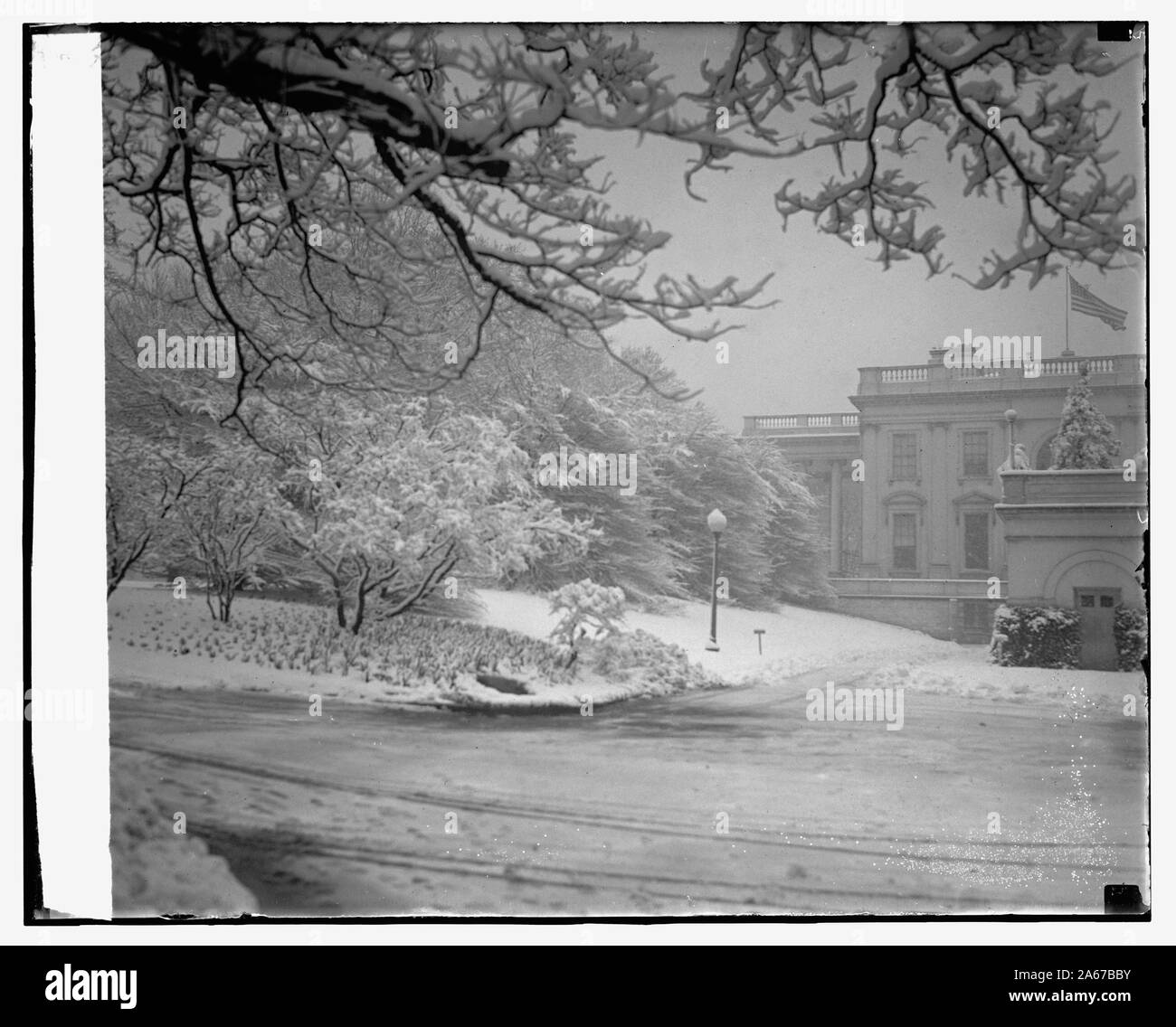 Maison Blanche neige scène, [4/1/24] Banque D'Images