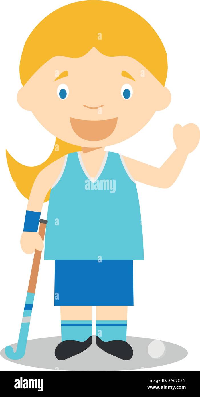 Cartoon vector illustrations Sports : Hockey (femelle) Illustration de Vecteur