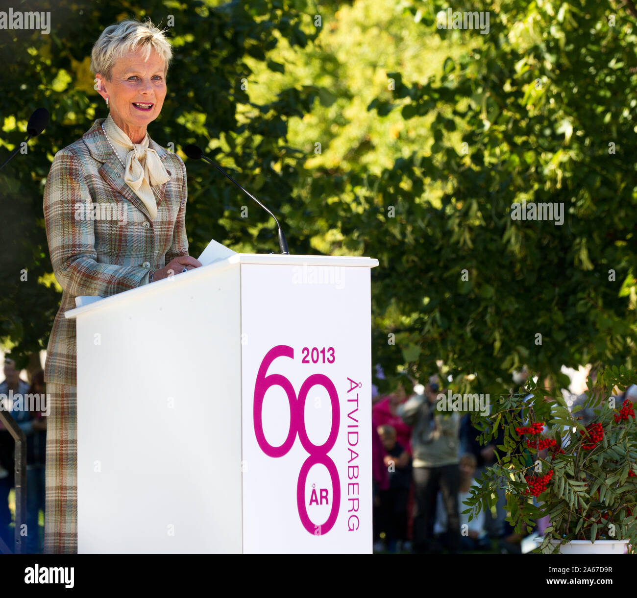 Gouverneur Elisabeth Nilsson, au cours de l'Eriksgata du roi après 40 ans sur le trône. Jeppe Photo Gustafsson Banque D'Images