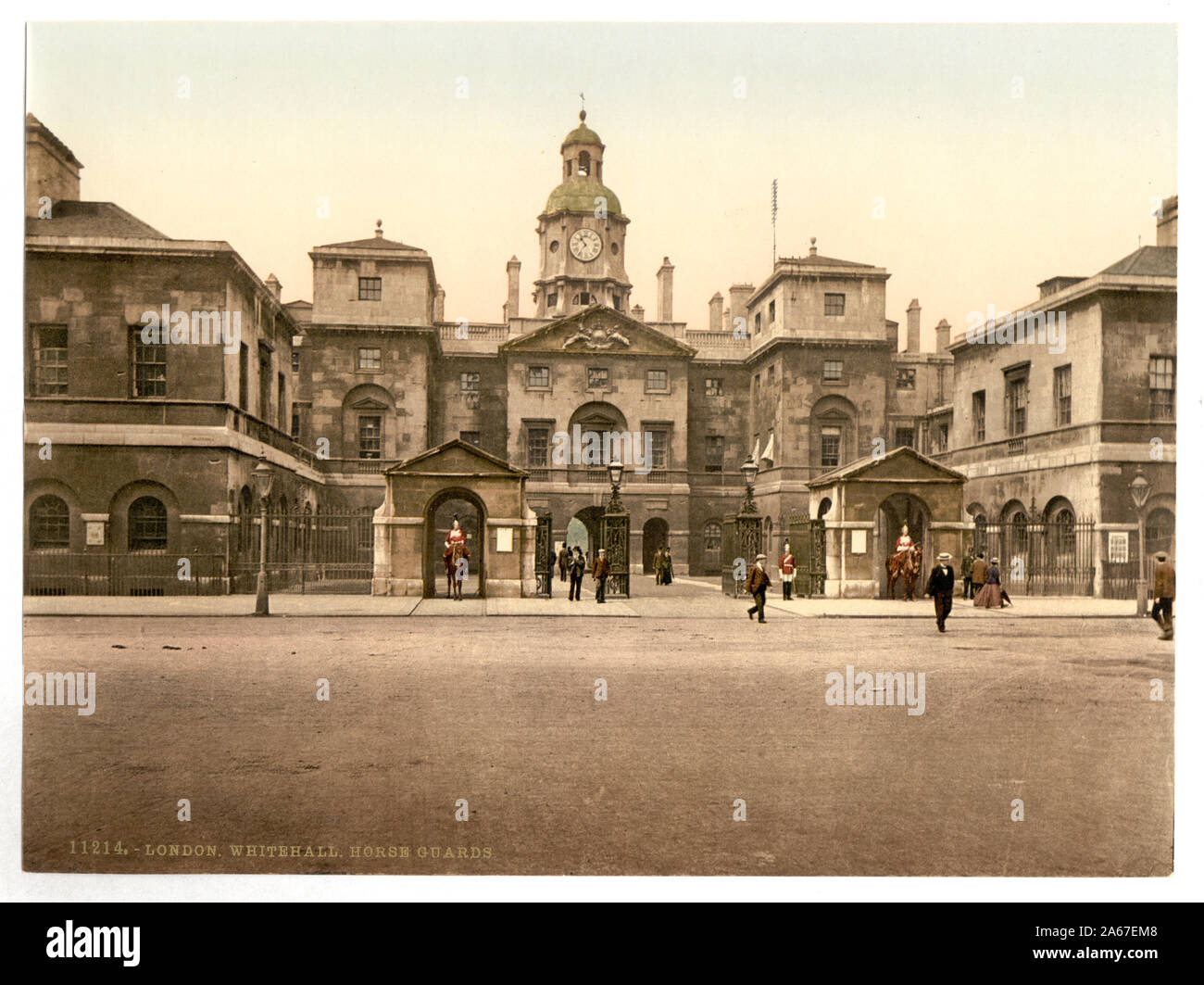 Horse Guards, Whitehall, Londres, Angleterre ; fait partie de : vues sur les îles Britanniques, dans l'Photochrom collection imprimée. ; Banque D'Images
