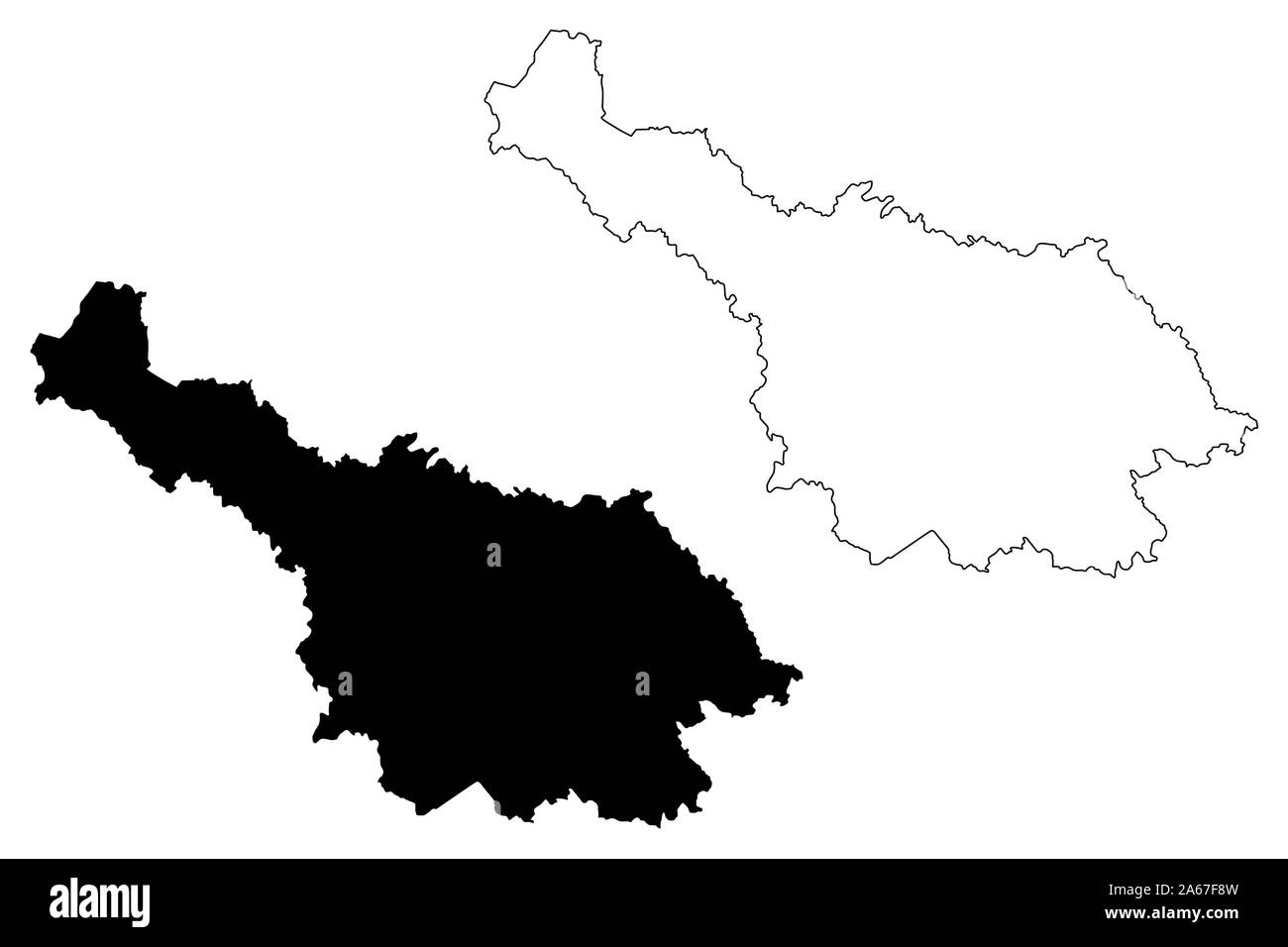 Le Conseil du comté de Cavan (République d'Irlande, les comtés de l'Irlande) map vector illustration, scribble sketch carte Cavan Illustration de Vecteur