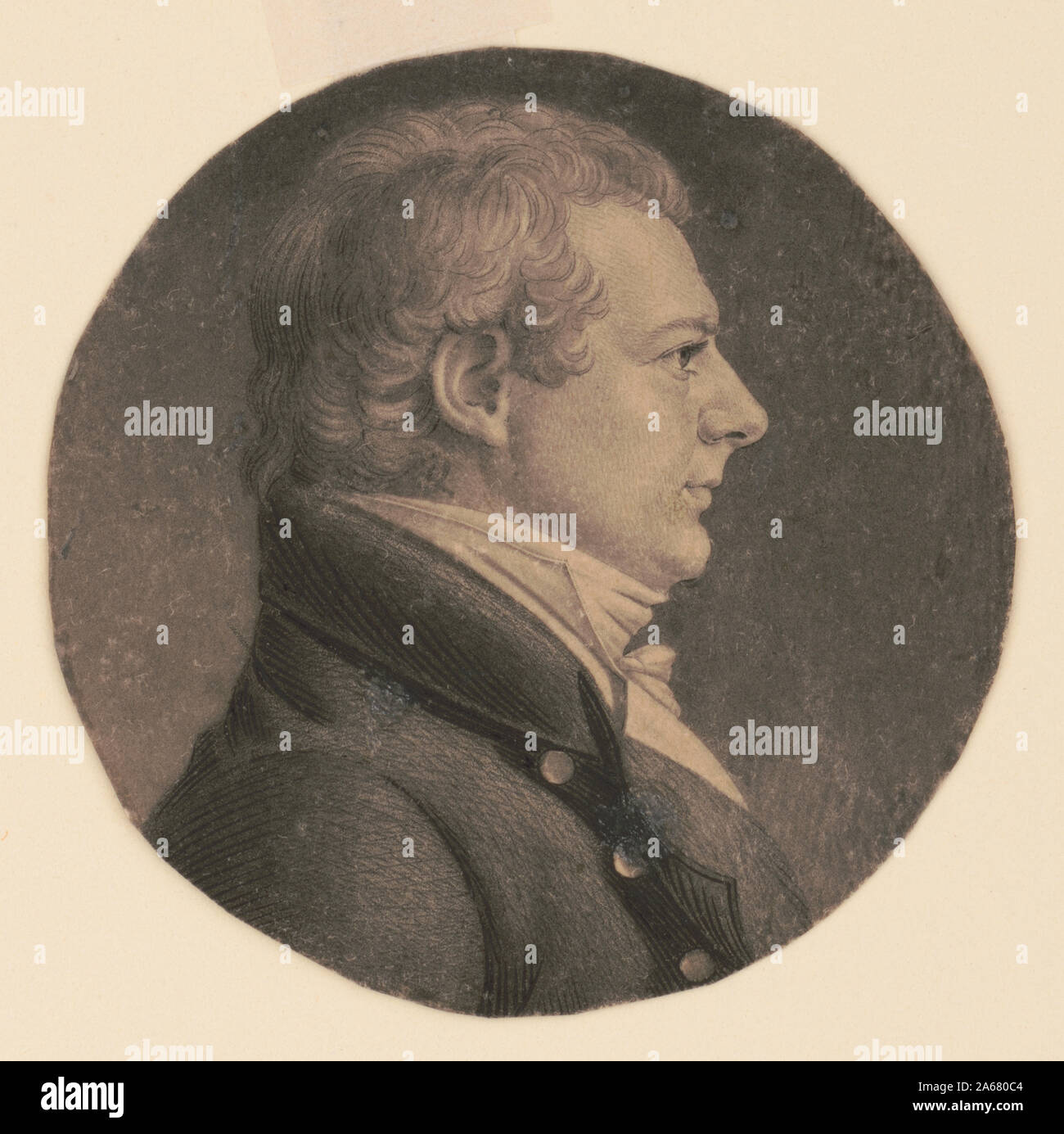 William Lee, tête-et-épaules portrait, profil droit Banque D'Images