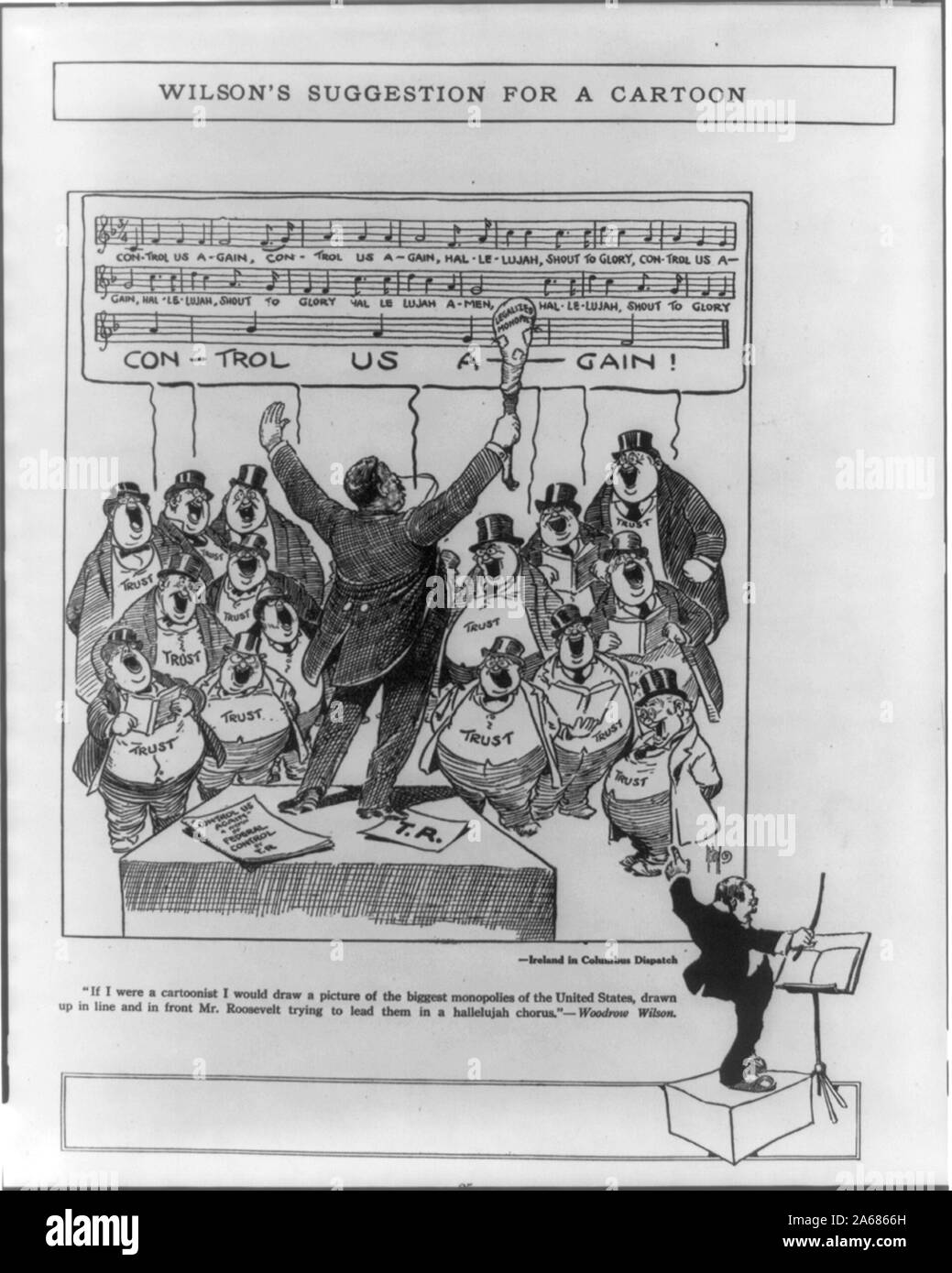 Wilson's suggestion pour un dessin animé / Irlande. Banque D'Images