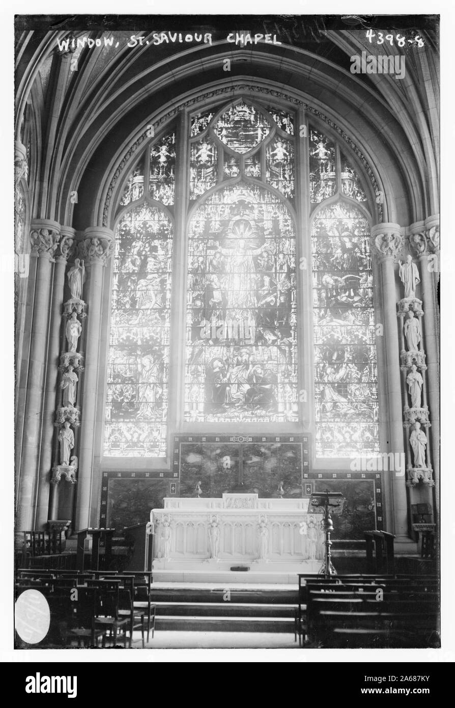Chapelle Saint-sauveur, fenêtre Banque D'Images