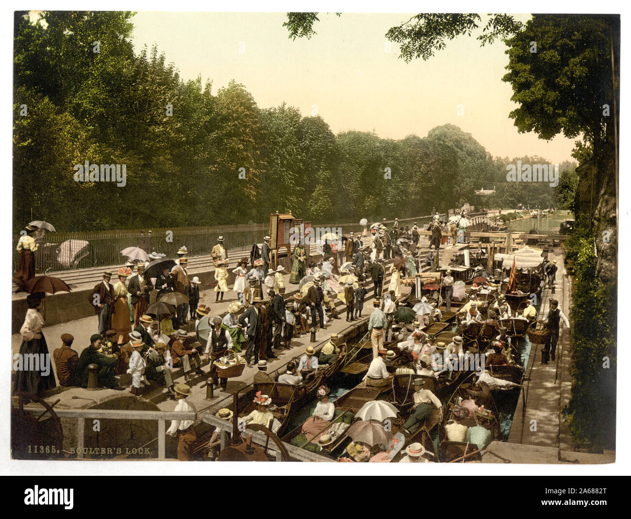 Windsor, Boulter's Lock, Berkshire, Angleterre ; imprimé en bas à gauche : 11365. Boulter's Lock Banque D'Images