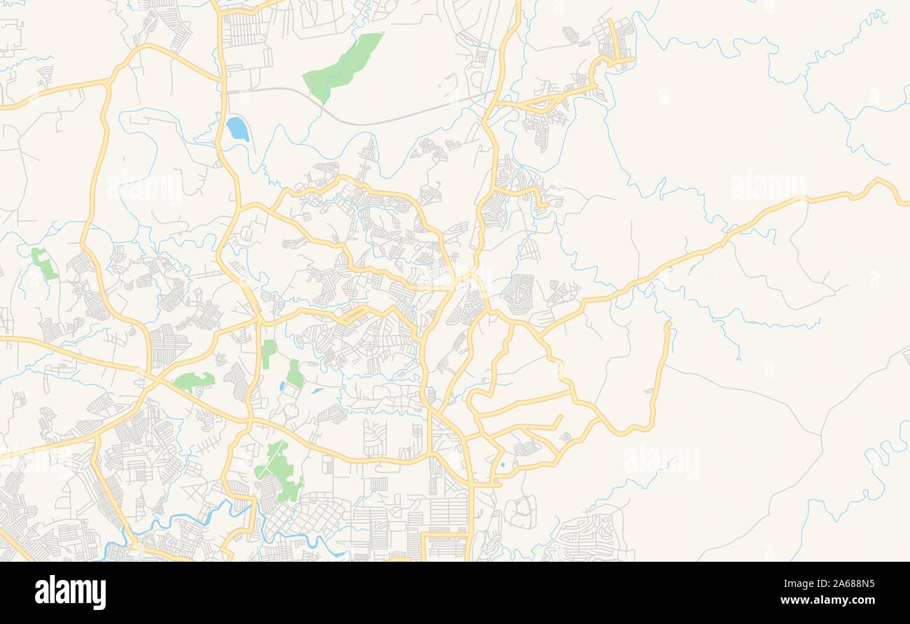Version street plan de San Jose del Monte, Province Bulacan, Philippines. Modèle de carte pour un usage en entreprise. Illustration de Vecteur