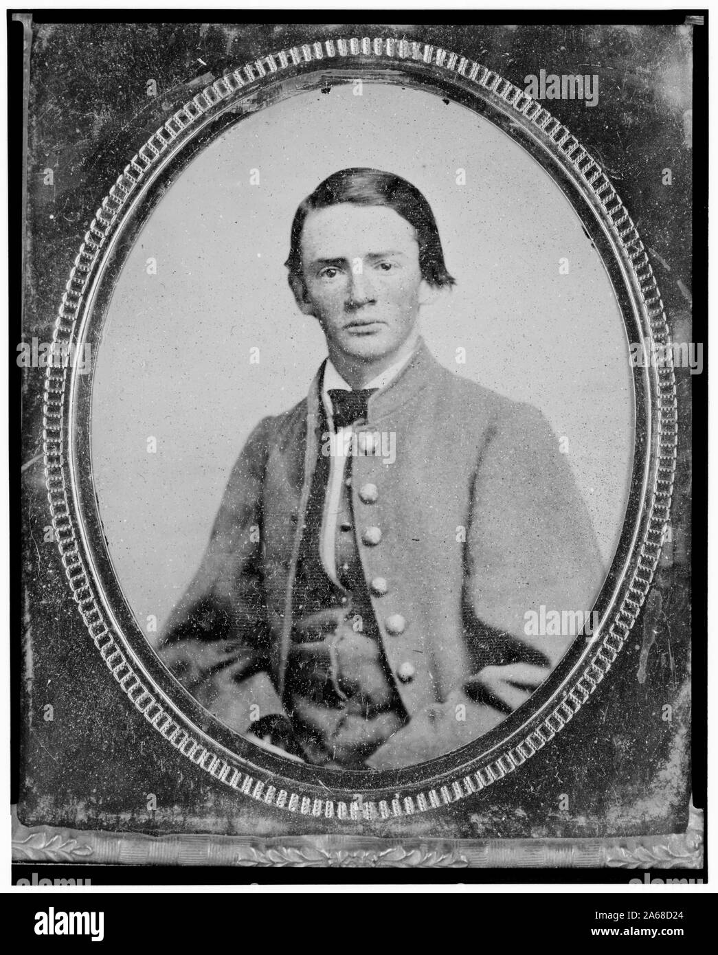 Wm. Francis Jones, Pvt., 5e de cavalerie de Virginie, C.S.A., half-length portrait, assis, face à l'avant Banque D'Images