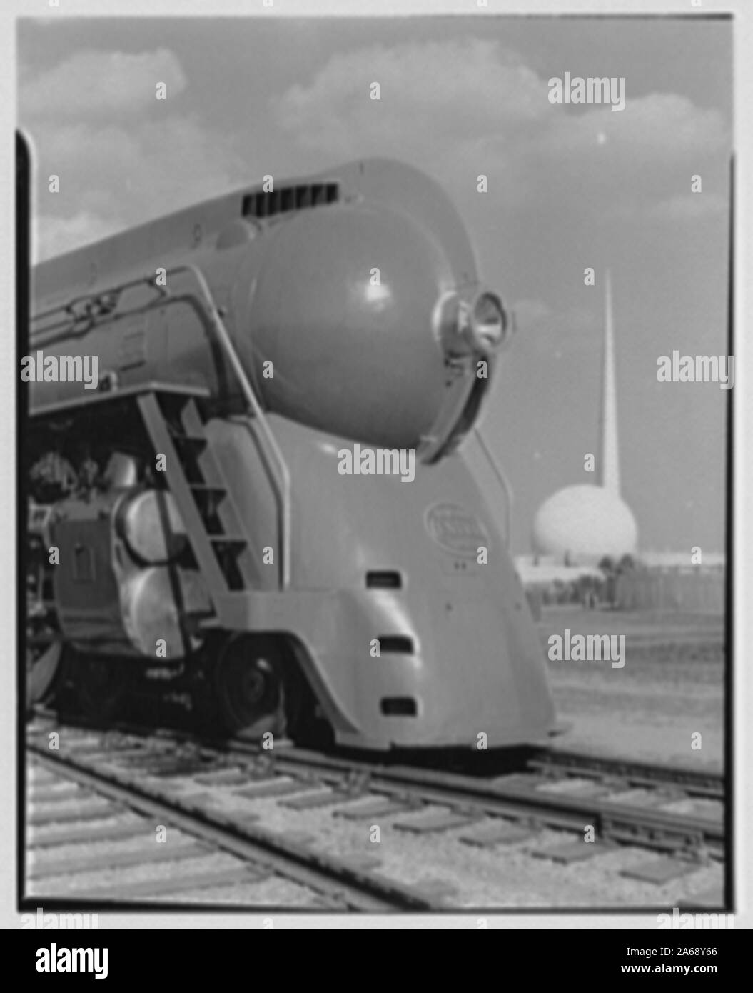 World's Fair, pièce de fer, locomotives modernes. Banque D'Images