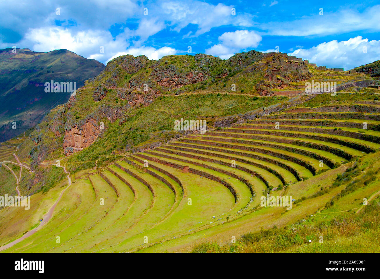 Pisac ruines Inca - Pérou Banque D'Images