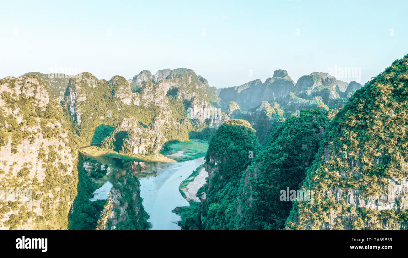 Ninh Binh, Vietnam, Drone Banque D'Images