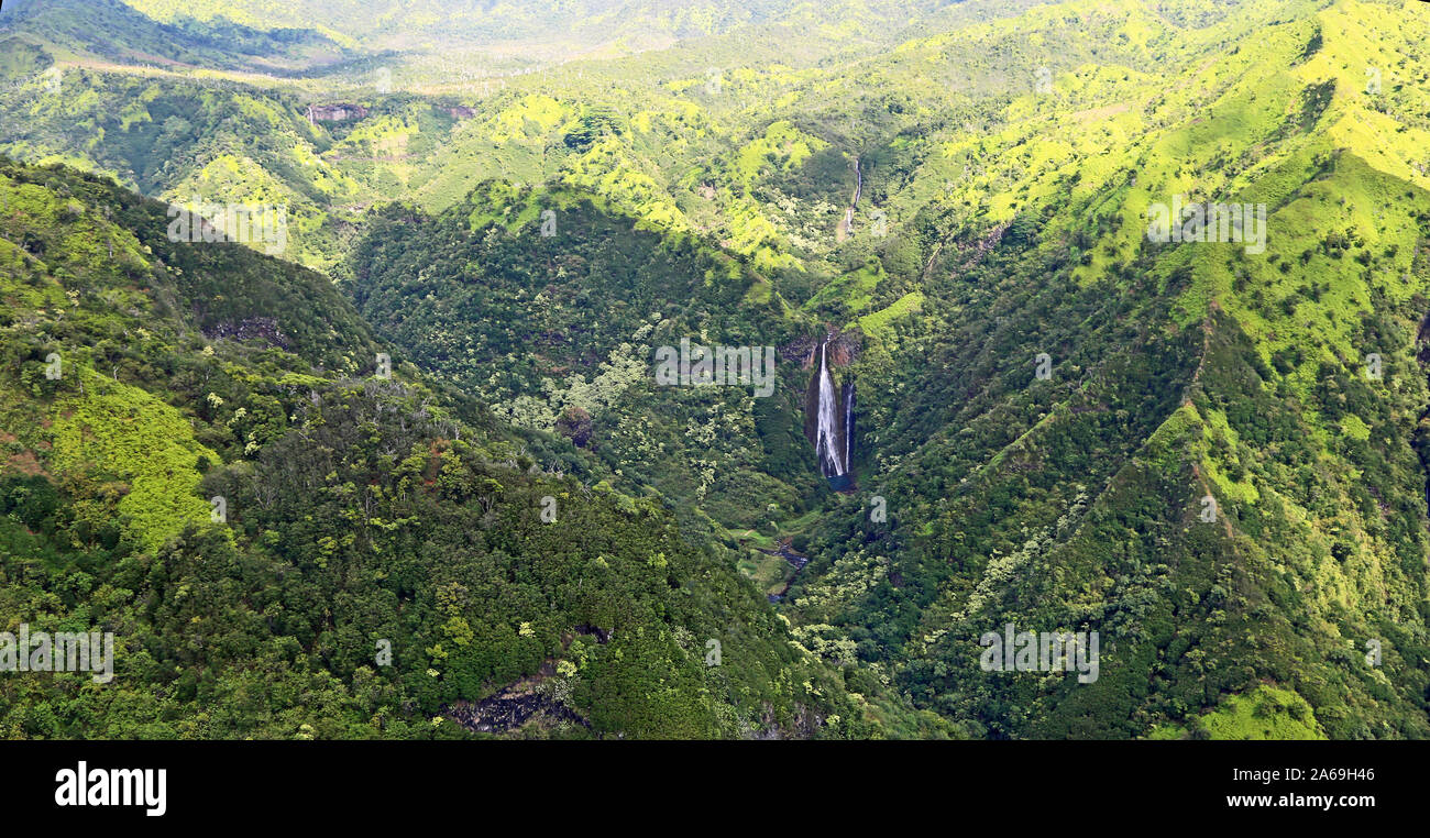 Manawaiopuna tombe dans la Vallée de Hanapepe - Kauai, Hawaii Banque D'Images