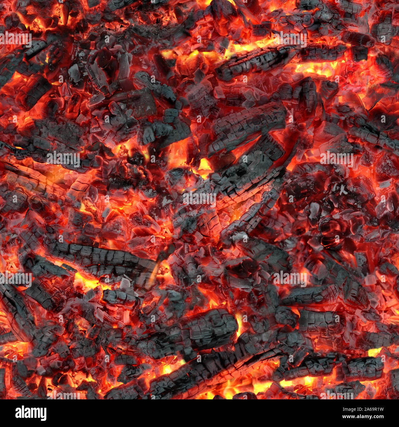 Seamless texture des charbons de feu. Banque D'Images