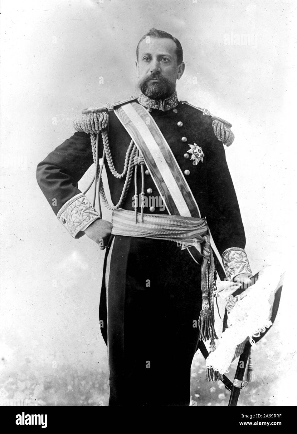 Prince de Monaco, en uniforme 4 22 1910 Banque D'Images