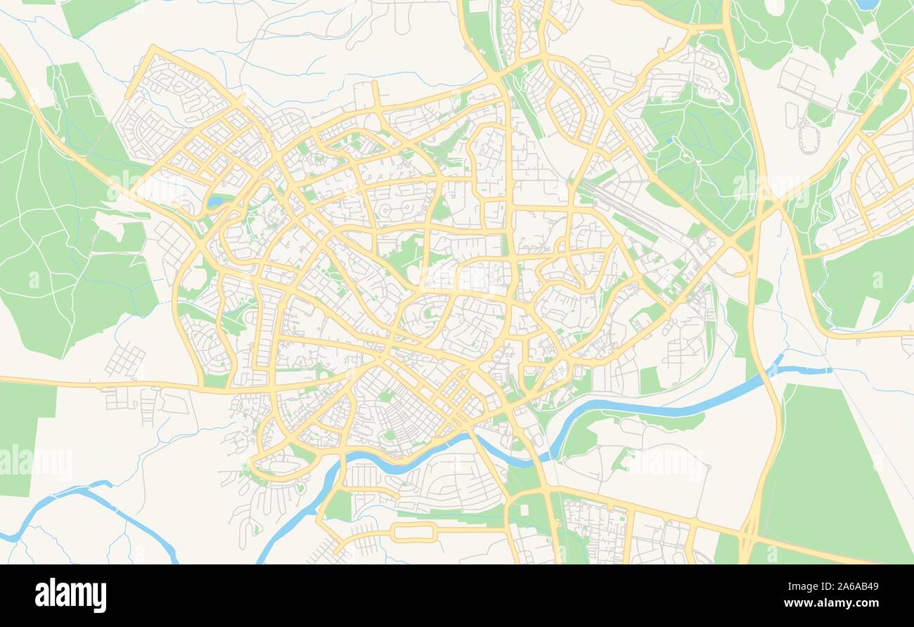 Version imprimable Plan de Beer-Sheva, District Sud, Israël. Modèle de carte pour un usage en entreprise. Illustration de Vecteur