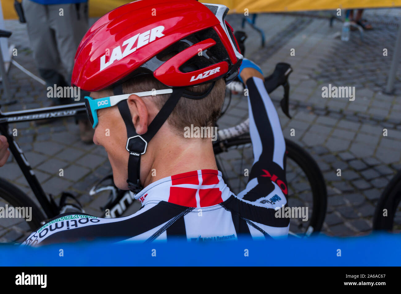 Sibiu Cycling Tour. La course est ouverte par le traditionnel prologue sur les rues pavées de la ville Banque D'Images