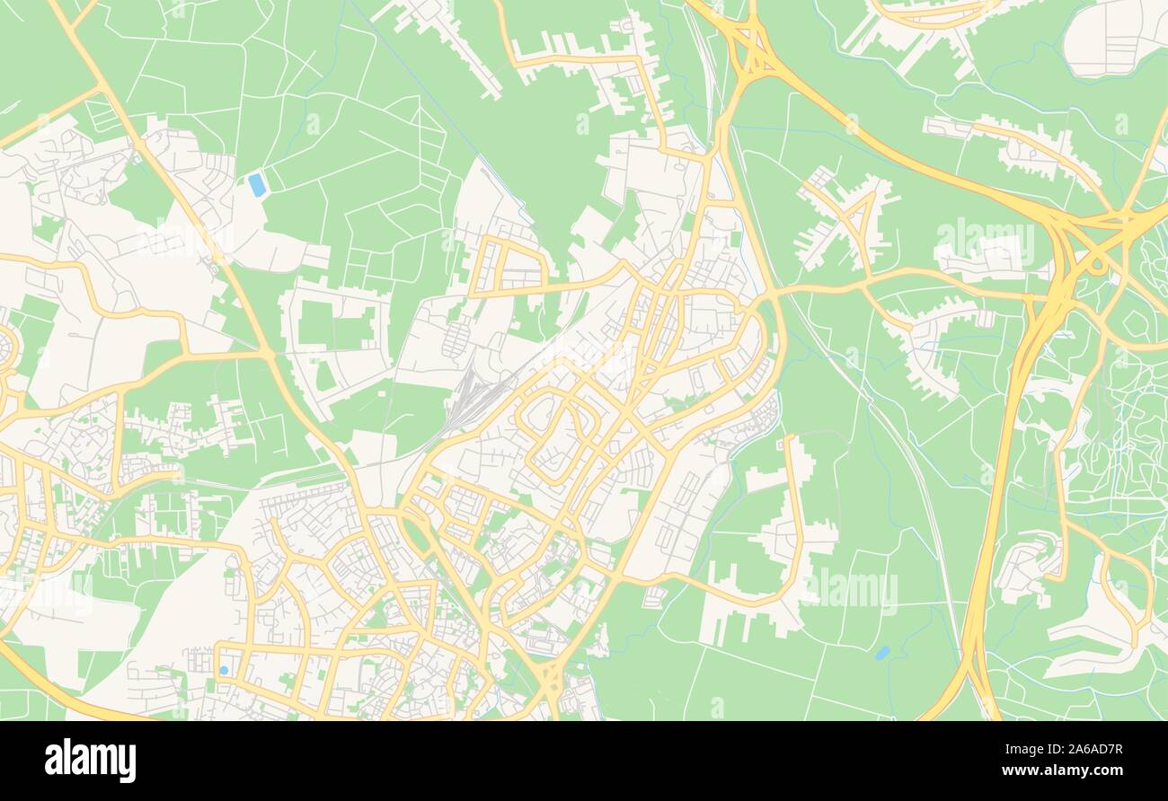 Version imprimable Plan de Lod, District Centre, Israël. Modèle de carte pour un usage en entreprise. Illustration de Vecteur