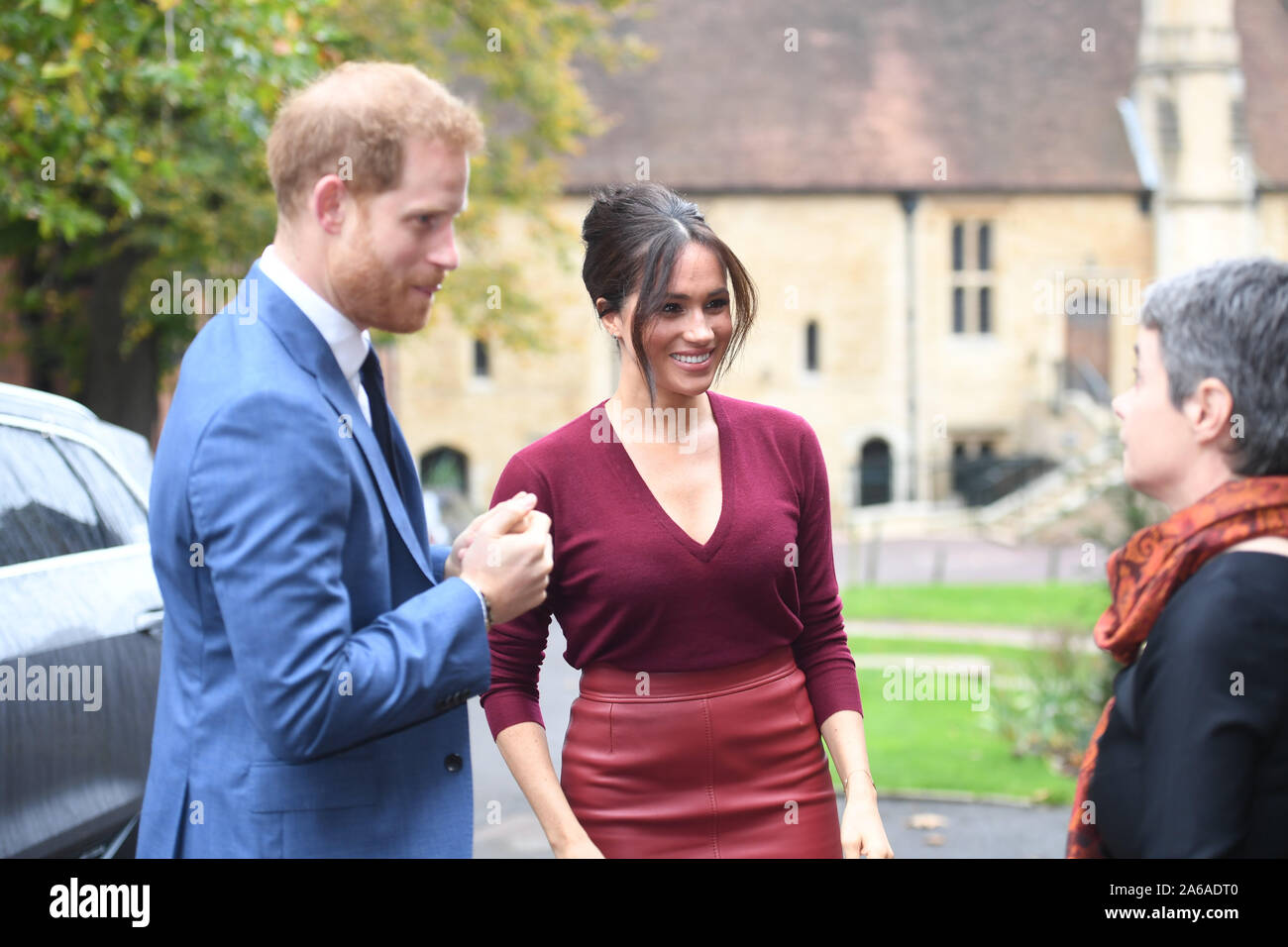 Le duc et la duchesse de Sussex assister à une table ronde sur l'égalité avec le Queen's Commonwealth Trust et d'un monde jeune au château de Windsor. Banque D'Images