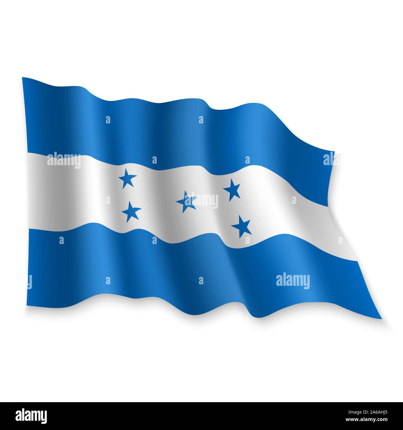 Drapeau 3d honduras Banque d’images vectorielles - Alamy