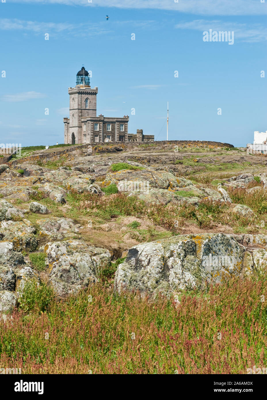 Robert Stevensons phare. Île de mai, l'Ecosse Banque D'Images