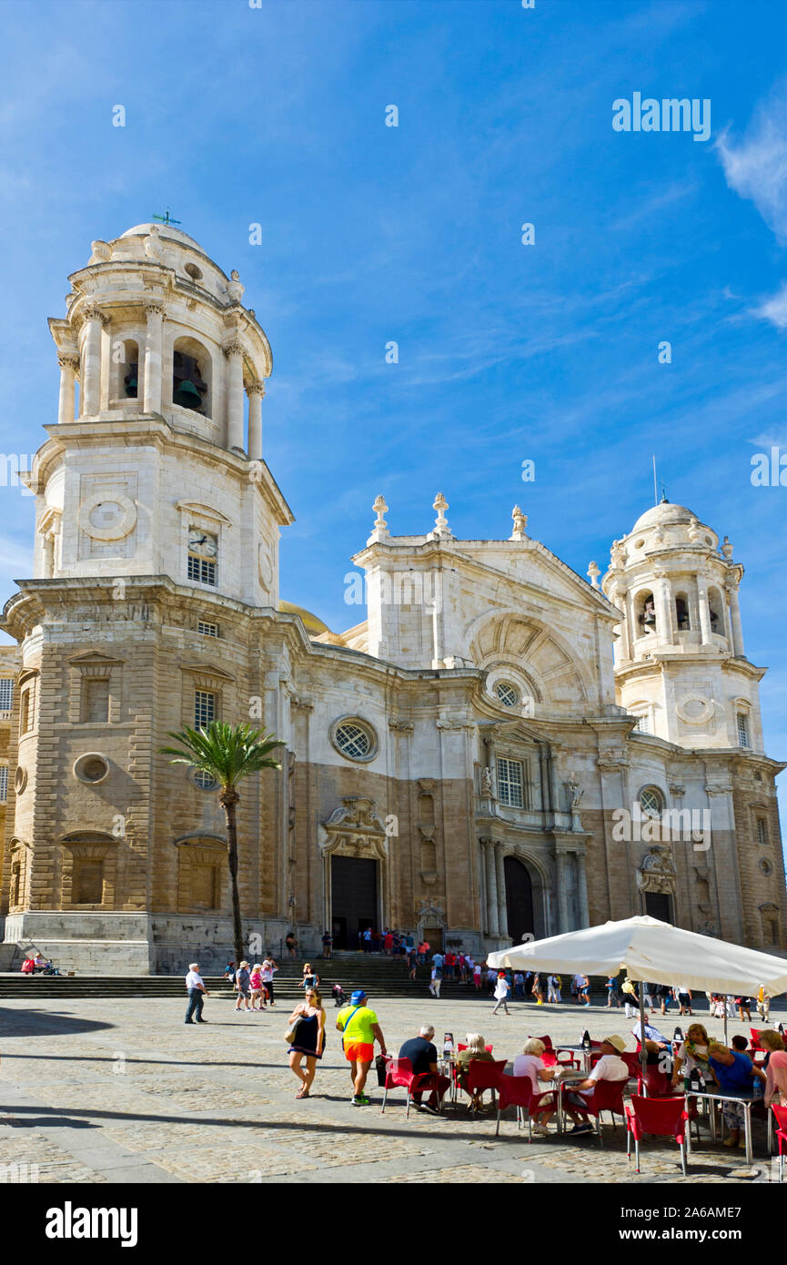 La Cathédrale de Cadix, Andalousie, Espagne Cadix, Banque D'Images