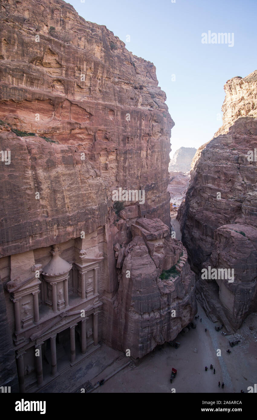 Le Conseil du Trésor emblématique à Petra vous souffle ! Son incroyable comment ces gens merveilleux il sculpté dans la roche des montagnes plus de 2000 ye Banque D'Images