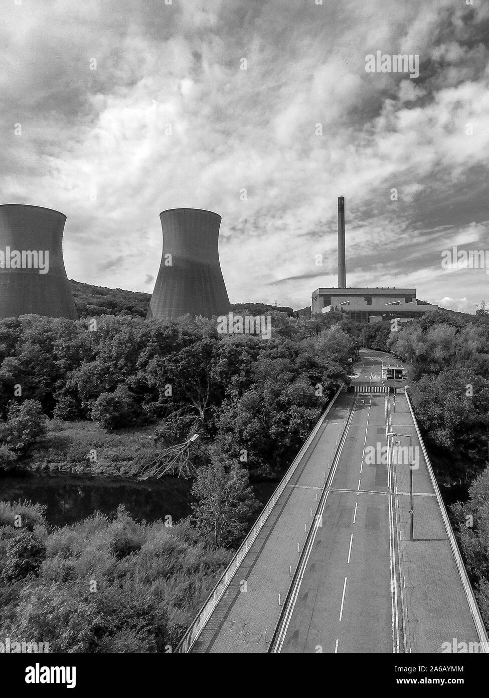 L'une des 2 centrales au charbon d'Ironbridge construit sur la rivière Severn par la célèbre Ironbridge dans le Shropshire, révolution de l'industrie Banque D'Images