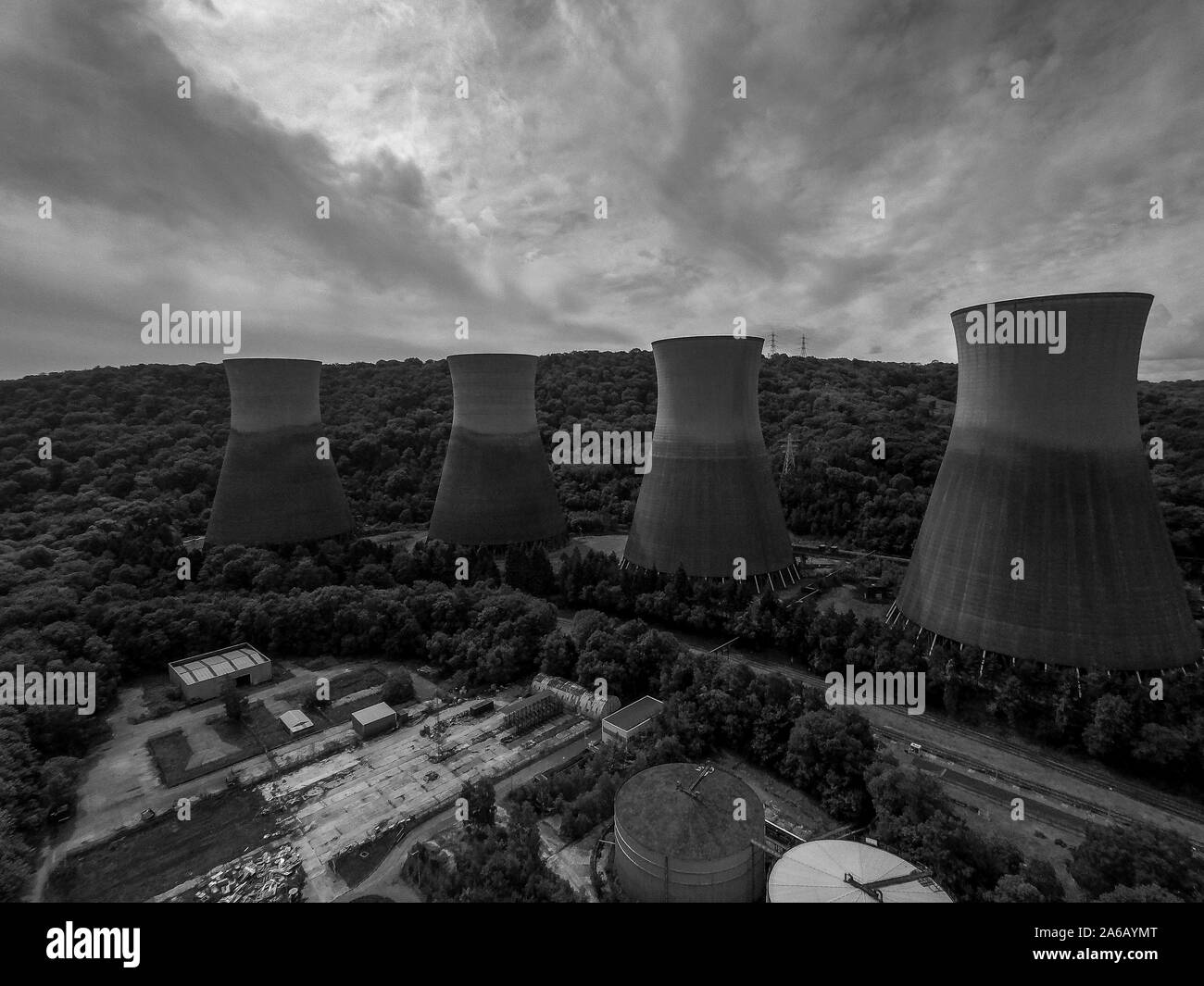 L'une des 2 centrales au charbon d'Ironbridge construit sur la rivière Severn par la célèbre Ironbridge dans le Shropshire, révolution de l'industrie Banque D'Images